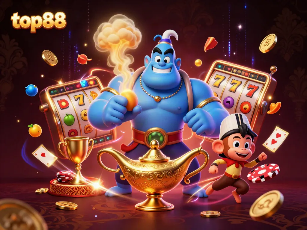 Experience exciting gameplay like top88 with lucky jackpots, slots, and vibrant casino elements.